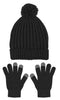 Black Fleece Hat and Gloves