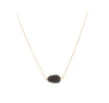 Elegant Gold Necklace With Grey Stone